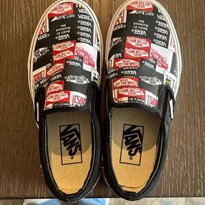 Vans these are new my son grew out of these before ever wearing. Size 4.0 youth
